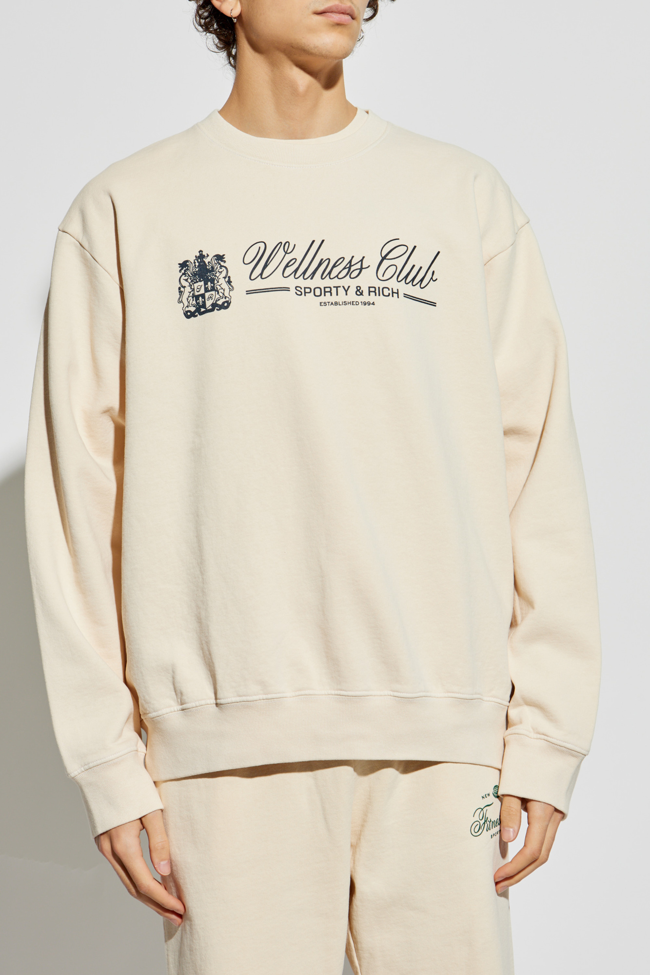 Sporty & Rich USA Wellness Club Unisex Sweatshirt White